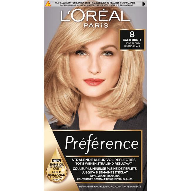 L'Oréal Préférence Permanente Haarkleuring 8 Californië 1 EA Etos