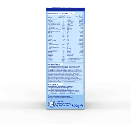 Nutrilon 1 Volledige Zuigelingenvoeding 0-6 Maanden 600 gram