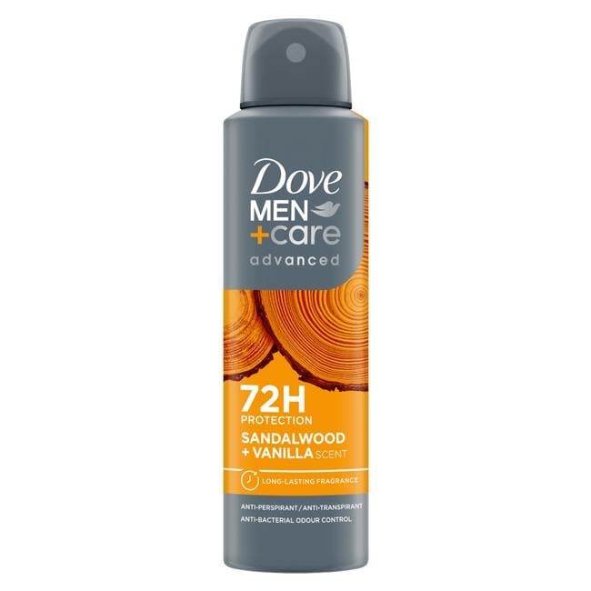 Dove Men+Care Sandalwood + Vanille Deodorant Spray 150 ML
