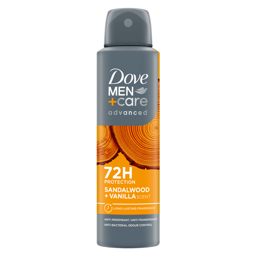 Dove Men+Care Advanced Sandalwood + Vanille Deodorant Spray 150 ML