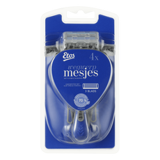 Etos Wegwerpmesjes 3-Blads Blauw 4 stuks
