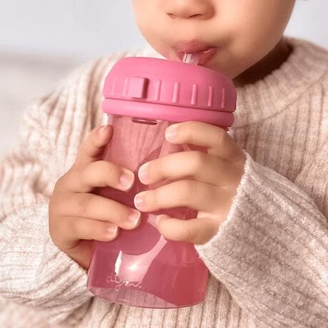 Difrax Anti Lek Rietjes Beker Raspberry