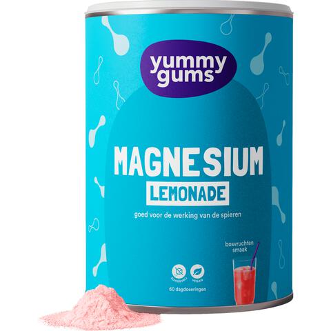 Yummygum Magnesium Lemonade Suikervrij 240 GR