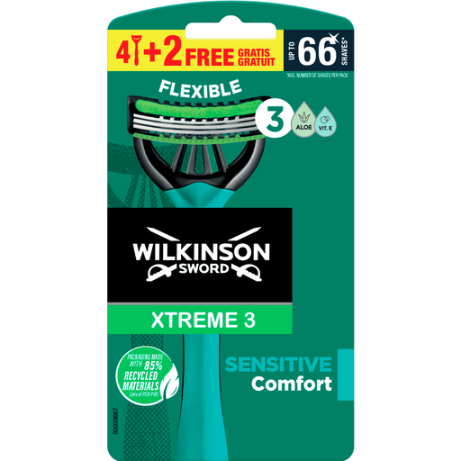 Wilkinson Sword Xtreme 3 Sensitive Wegwerpmesjes 6 stuks