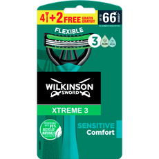 Wilkinson Sword Xtreme3 Sensitive Wegwerpmesjes 4+2 gratis