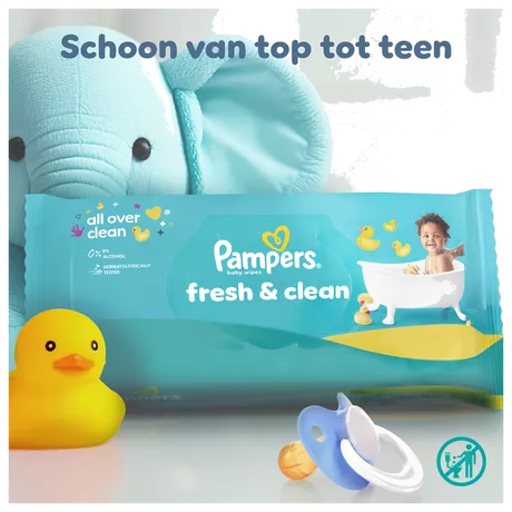 Pampers Fresh & Clean Billendoekjes 20x80 Stuks