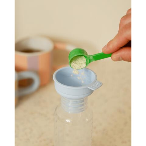 BIBS Babyfles 150 ML Ivory met Latex speen en opvouwbaar trechtertje