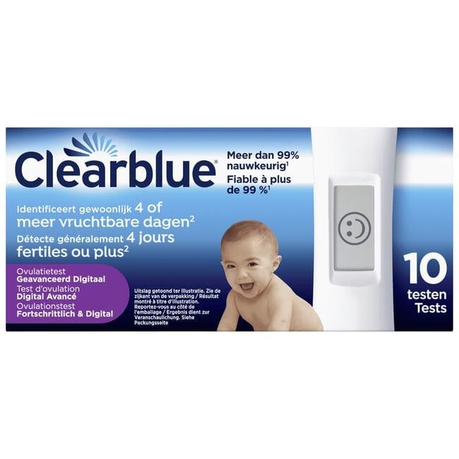 Clearblue Geavanceerde Digitale Ovulatietestset 10 Stuks
