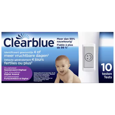 Clearblue Geavanceerde Digitale Ovulatietestset 10 stuks