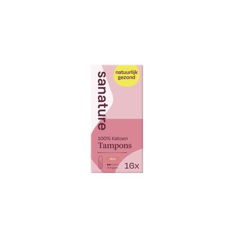 Sanature 100% Katoenen Tampons Mini 16 stuks