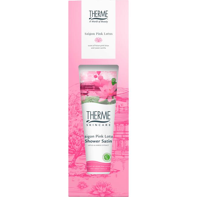 Therme Saigon Pink Lotus Cadeauset Showergel & Puff