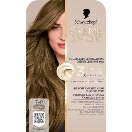 Schwarzkopf Creme Supreme Haarkleuring 7-0 Natuurlijk Donkerblond