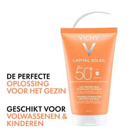 Vichy Capital Soleil Onzichtbare Hydraterende Beschermende Melk SPF50+ 150 ML
