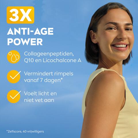 NIVEA SUN Breathable UV Face Anti-Age Q10 Zonnebrand SPF50+ 40 ML