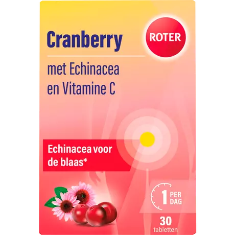 Roter Cranberry Vitamine C Echinacea Tabletten 30 stuks