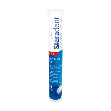 Steradent Triple Action Plus Bruistabletten 30 stuks