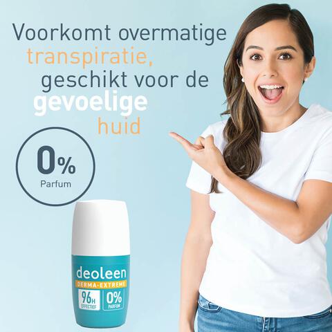 Deoleen Derma Extreme Deodorant Roller 96H 50 ML