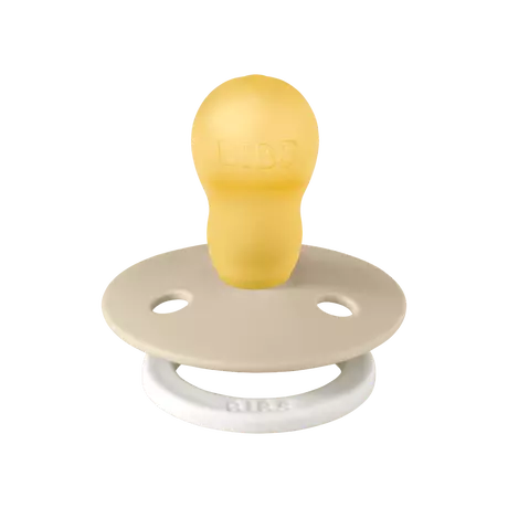 BIBS Glow In The Dark Fopspeen Rond Latex Maat 3 Blush/Vanilla 2 stuks