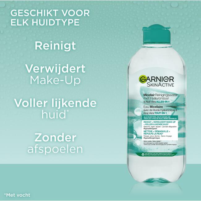 Garnier SkinActive Micellair Reinigingswater met Hyaluronzuur & Aloë Vera 400 ML