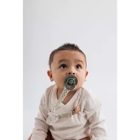 BIBS Colour Fopspeen Rond Latex Maat 2 Sage/Hunter Green 2 stuks
