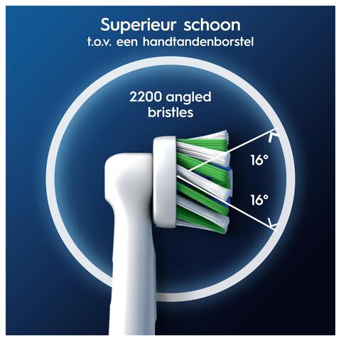 Oral-B Cross Action Opzetborstels Wit 4 Stuks