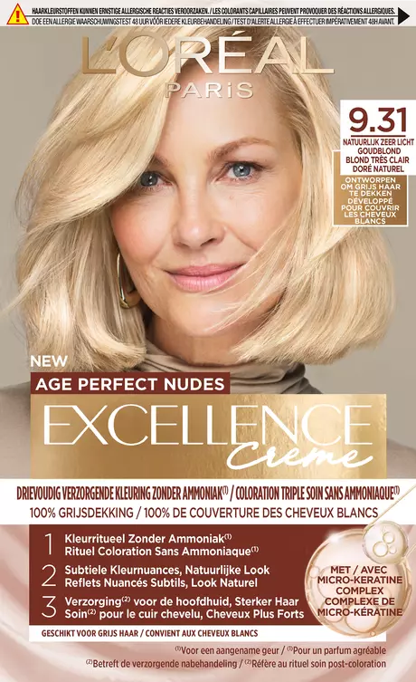 L'Oréal Paris Excellence Crème Age Perfect Nudes 9.31 Licht Goudblond