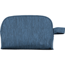 Fancy Label Canvas Toilettas Men Dark Blue