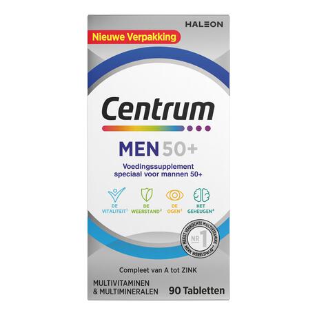 Centrum Men 50+ Multivitaminen Tabletten 90 stuks