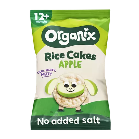 Organix Bio Luchtige Rijstwafeltjes Appel 12+ Maanden 40g