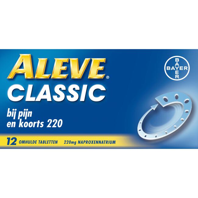 Aleve Classic bij o.a. hoofdpijn griep verkoudheid en koorts 12 tabletten
