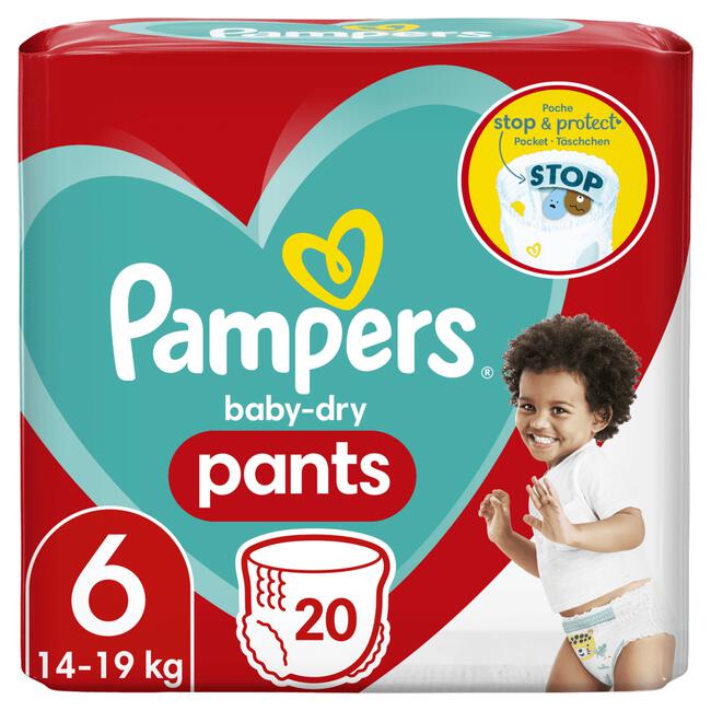 Pampers Baby-Dry Luierbroekjes Maat 6 20 Luiers 14KG-19KG