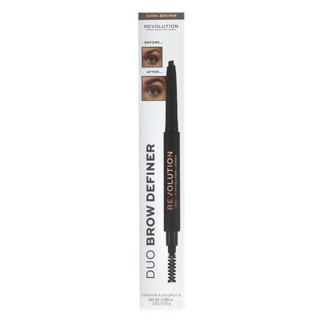 Revolution Duo Brow Definer Pencil Dark Brown