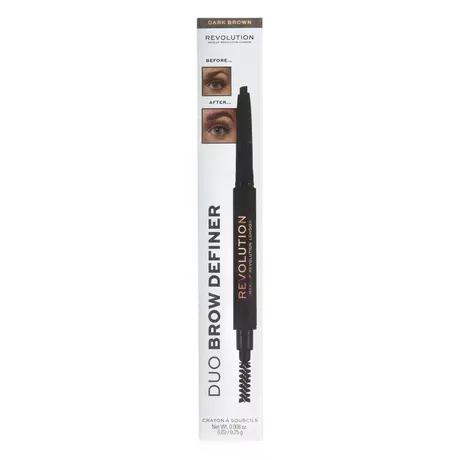 Revolution Duo Brow Definer Pencil Dark Brown