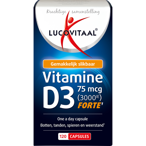Lucovitaal Vitamine D3 75 MCG (3000IE) Forte Capsules 120 stuks
