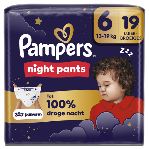 Pampers Baby Dry Night Pants Luierbroekjes Maat 6 13-19 kg 19 stuks