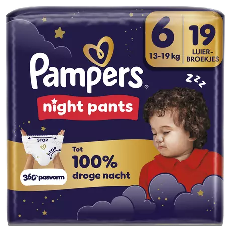Pampers Baby Dry Night Pants Luierbroekjes Maat 6 13-19 kg 19 stuks