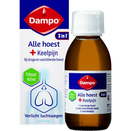 Dampo Alle Hoest + Keelpijn 3 In 1 150 ML