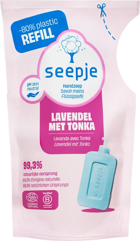 Seepje Lavendel Tonka Handzeep Vloeibare Refill 300 ML