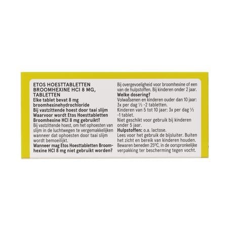 Etos broomhexine 8mg tablet 30st