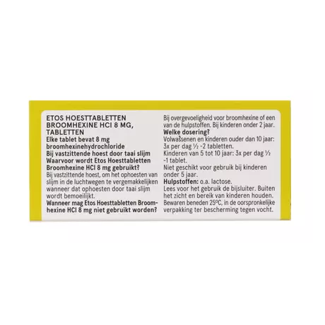 Etos Broomhexine 8 MG Tabletten 30 stuks