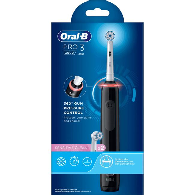 Bezet mentaal Beschaven Oral-B Pro 3 3000 Elektrische Tandenborstel Zwart 1 EA | Etos