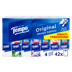 Tempo Original 4-Laags Zakdoekjes Grootverpakking 42x10 stuks