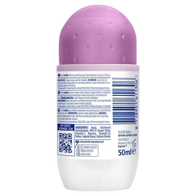 Sanex Dermo Invisible Deodorant Roller 50 ML