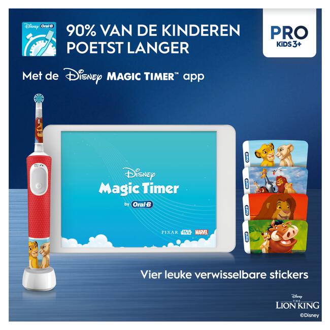 Oral-B Pro Kids 3+ Lion King Elektrische Tandenborstel by Braun