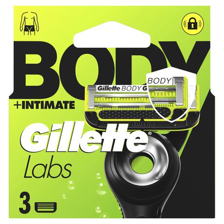 GilletteLabs Body + Intimate Navulmesjes 3 stuks