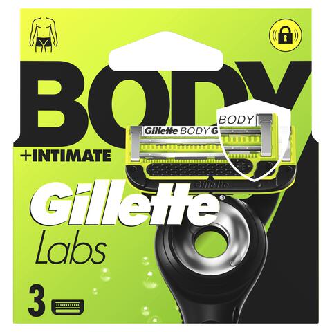 GilletteLabs Body + Intimate Navulmesjes 3 stuks