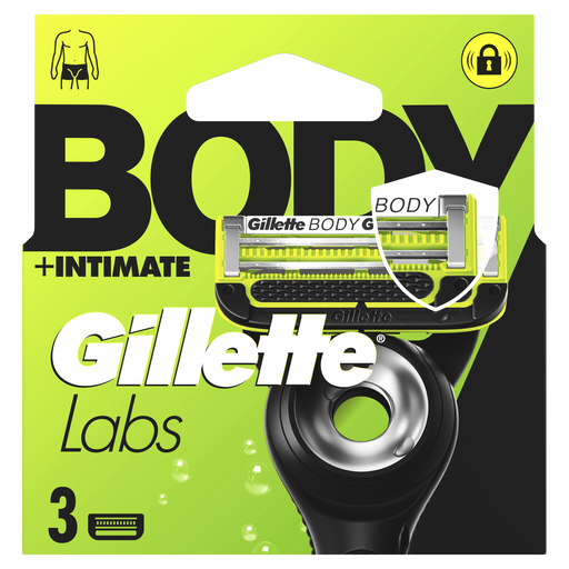 GilletteLabs Body + Intimate Navulmesjes 3 stuks