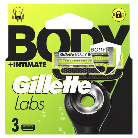 GilletteLabs Body + Intimate Navulmesjes 3 stuks