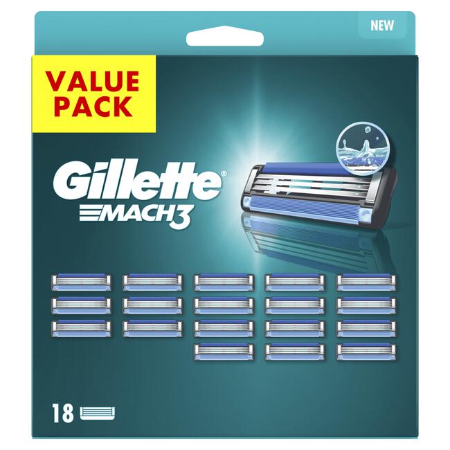 Gillette Mach3 Navulmesjes 18 Stuks