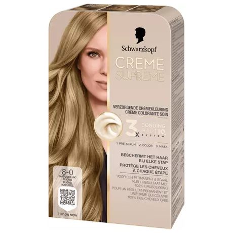 Schwarzkopf Creme Supreme Haarkleuring 8-0 Natuurlijk Blond